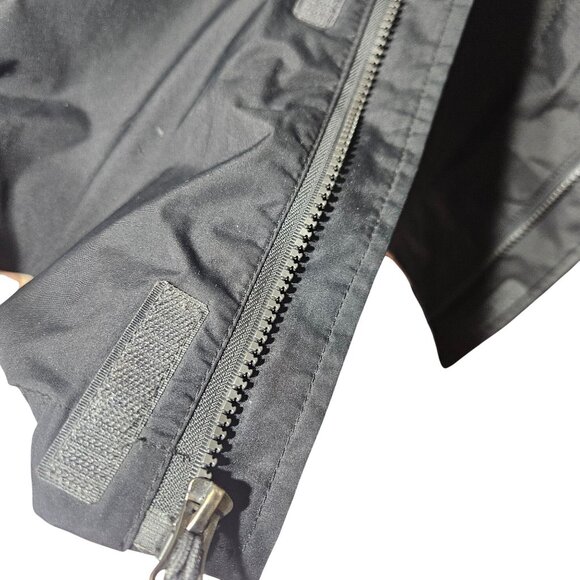 Free Tech Mens Black Hooded Jacket With White Accents Zip Front Size L Lightweig - Picture 14 of 14